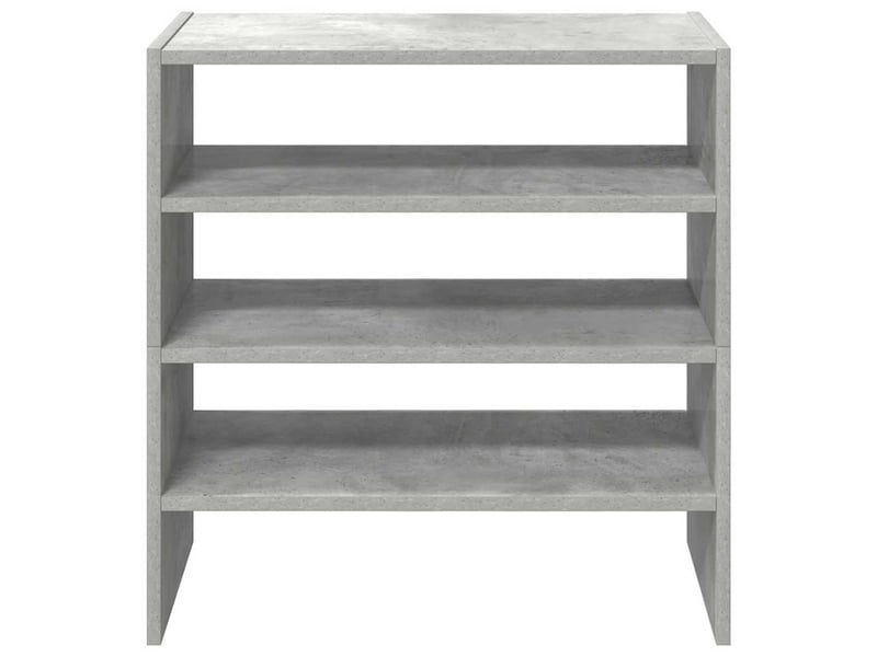  Étagères à chaussures 2 pcs empilable gris béton 60x30x30,5 cm  - Conforama D