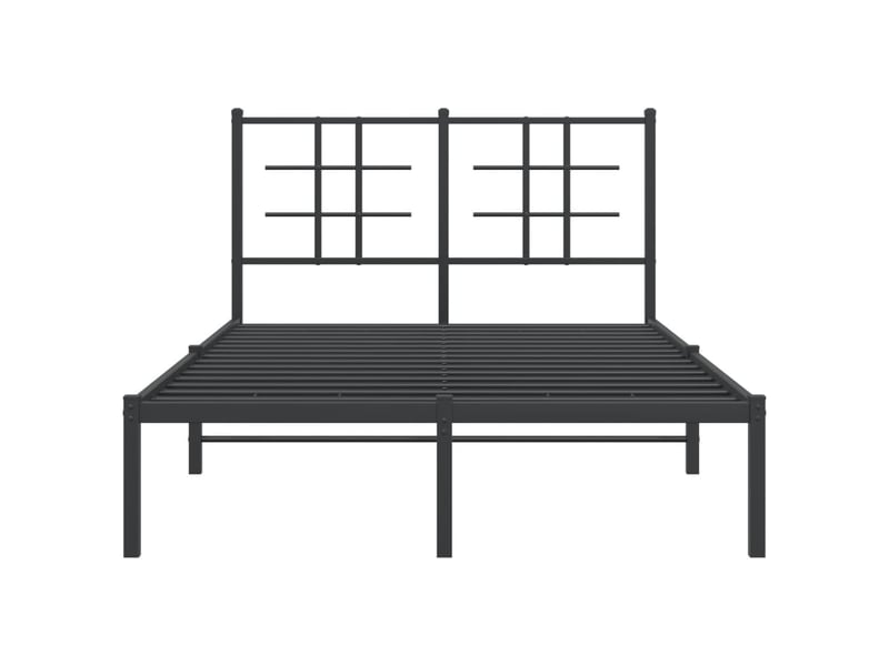  Lit double- lit adulte -  cadre de lit métal sans matelas avec tête de lit noir 120x190cm  - Conforama D