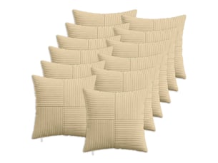 Lot de 12 housses de coussin almelo vert gris 50 x 50 cm cf49027