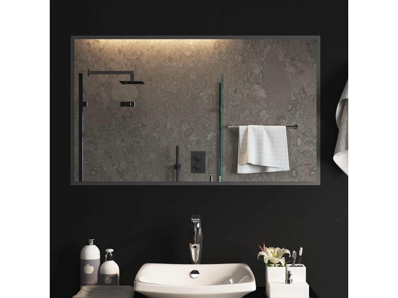 Miroir de salle de bain, miroir de toilette led avec miroir transparent 100 x 60 cm cf62557 - Conforama B