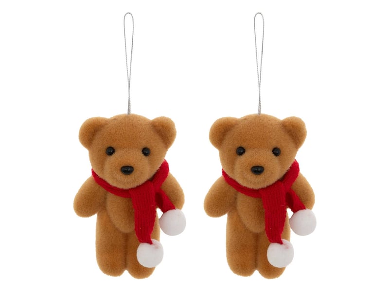  Sujet ourson polystyrène h.12cm marron  - Conforama A