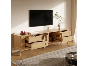 Meuble tv coloris naturel 180 cm <strong></strong>  <strong>Fay Lum</strong>