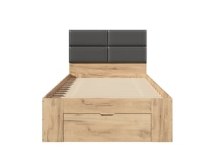 Lit avec rangement 90x200 cm MAISONORA   coloris naturel