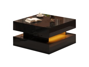Table carré(e) coloris noir <strong>ATELIER CONFORTIEL</strong> <strong></strong> - 65 cmx65 cm