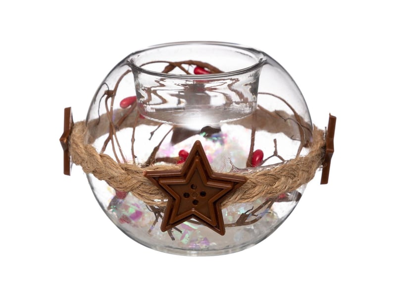  Photophore boule décoré verre  - Conforama A