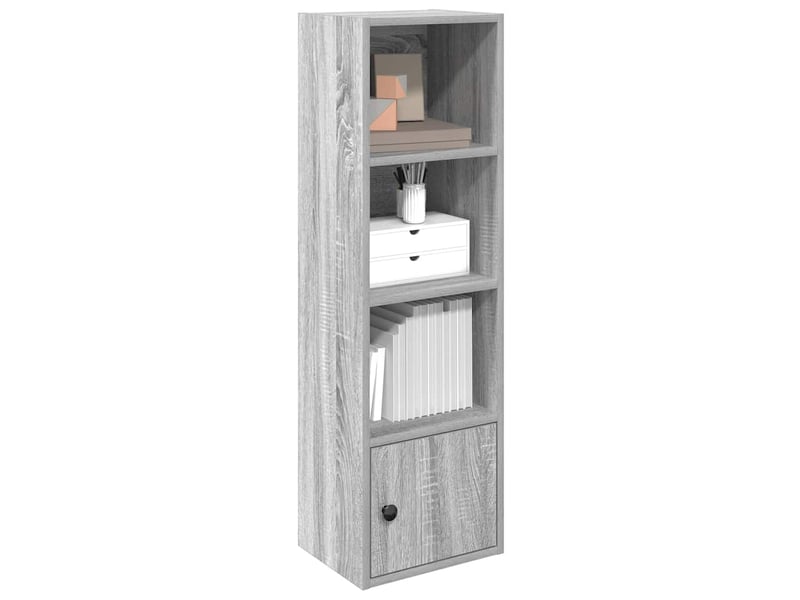  Bibliothèque, meuble de rangement salon sonoma gris 31x24x102 cm bois d'ingénierie  - Conforama B