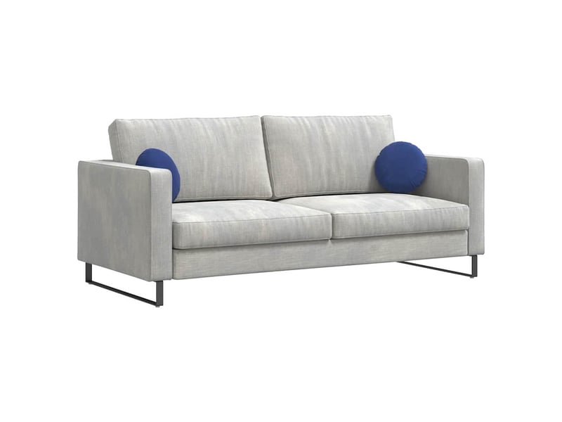  Lot de 2 coussins de siège, coussins décoratifs velours bleu police ø30 x 13 cm cf59882  - Conforama C