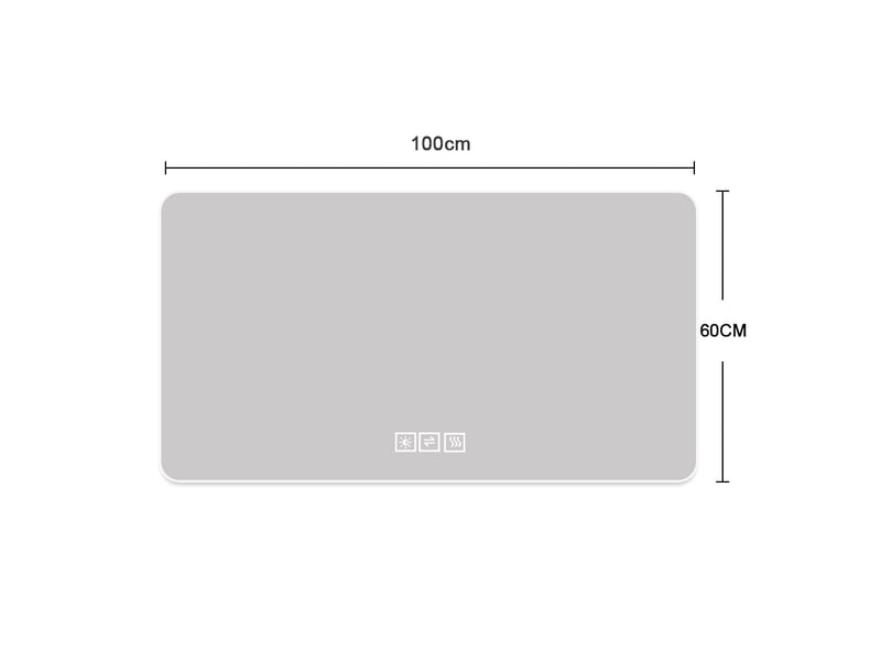  Miroir salle de bain led 60x120cm antibuée éclairage réglable 3 couleurs moderne murale verre trempé sécurité déco maquillage résistant longue durée  - Conforama B