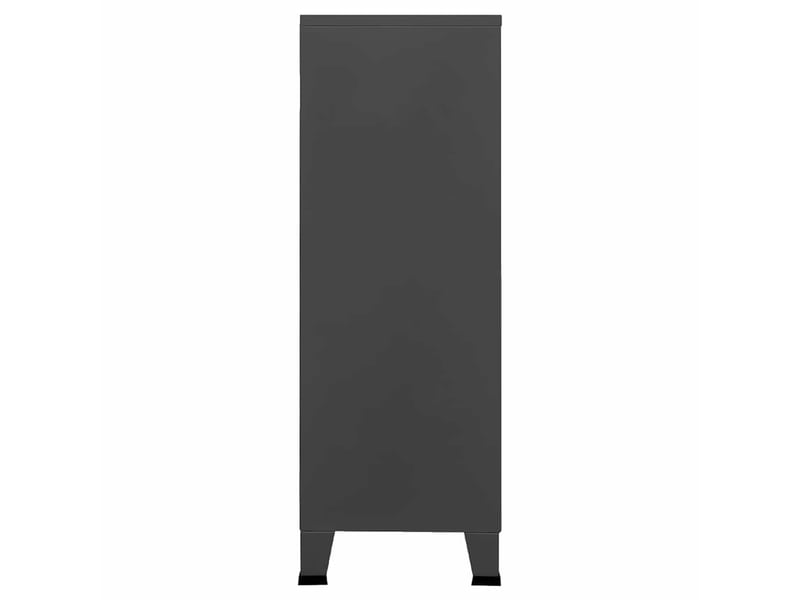  Coffre de rangement, boîte de rangement industriel anthracite 75x40x115 cm métal  - Conforama E