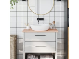 Comptoir de salle de bain, plan de travail 80x40x2,5 cm bois massif de hêtre cf65768