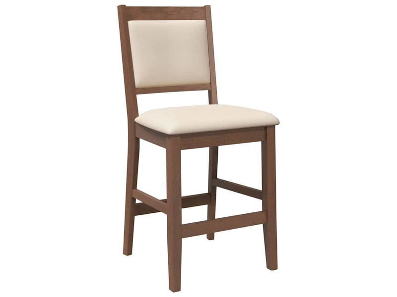  Lot de 2 tabouret de bar avec coussins en bois massif marron et caoutchouc shl3991  - Conforama D