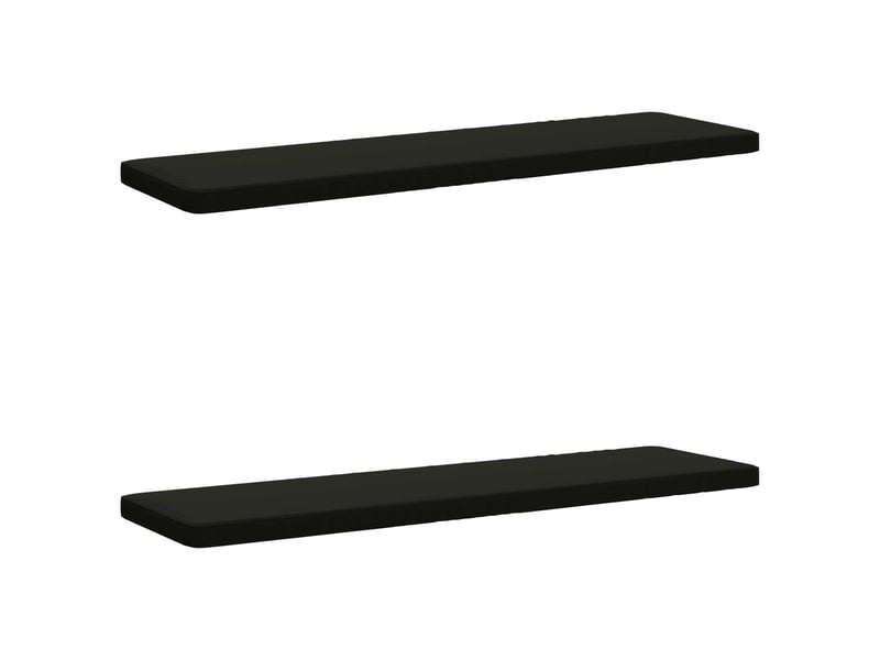 Lot de 2 coussins de banc, coussins d'assise vught 100 % polyester noir cf58027 - Conforama A