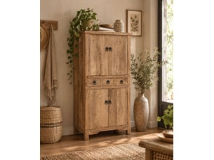 Armoire     <strong>WANDERLUST DECO</strong> <strong></strong> coloris beige largeur 84 cm