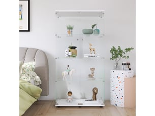Vitrine coloris blanc 4 étagère(s) SANS MARQUE - 164.34 cmx36.32 cm
