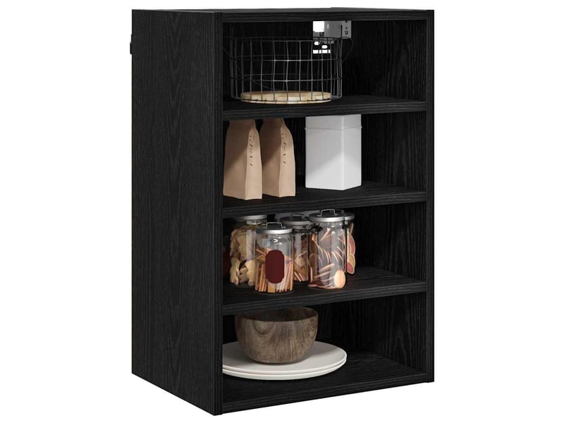  Meuble de rangement cuisine, armoire suspendue chêne noir 40x29,5x60cm  - Conforama C