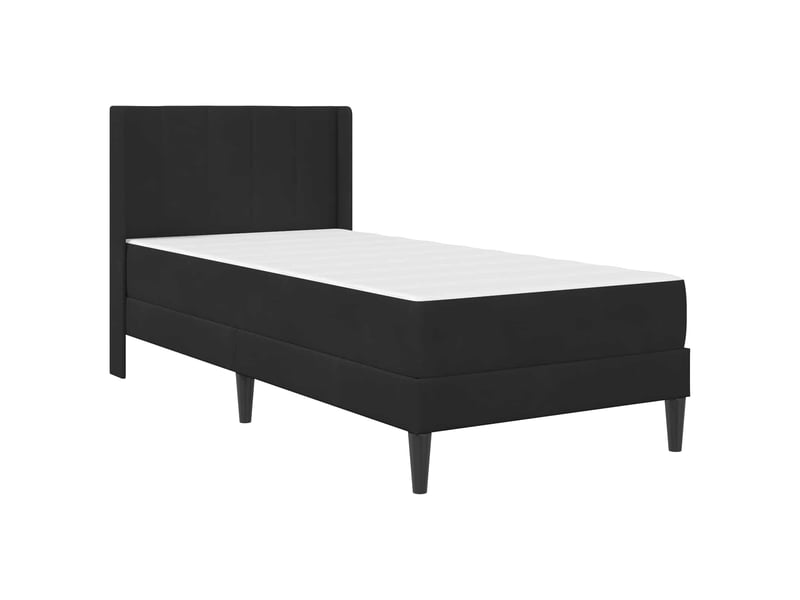 Lit simple- lit adulte - cadre de lit avec matelas noir 100 x 200 cm velours - Conforama B