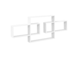 Étagère murale, étagère suspendue blanc 130 x 10 x 50 cm bois d'ingénierie cf42033