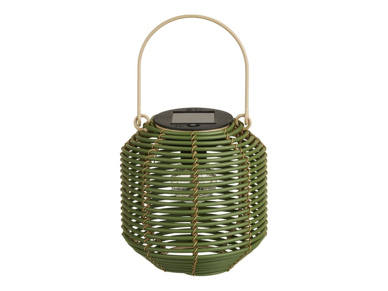  Lanterne solaire en imitation rotin vert ø15cm - carmen CARMEN - Conforama D
