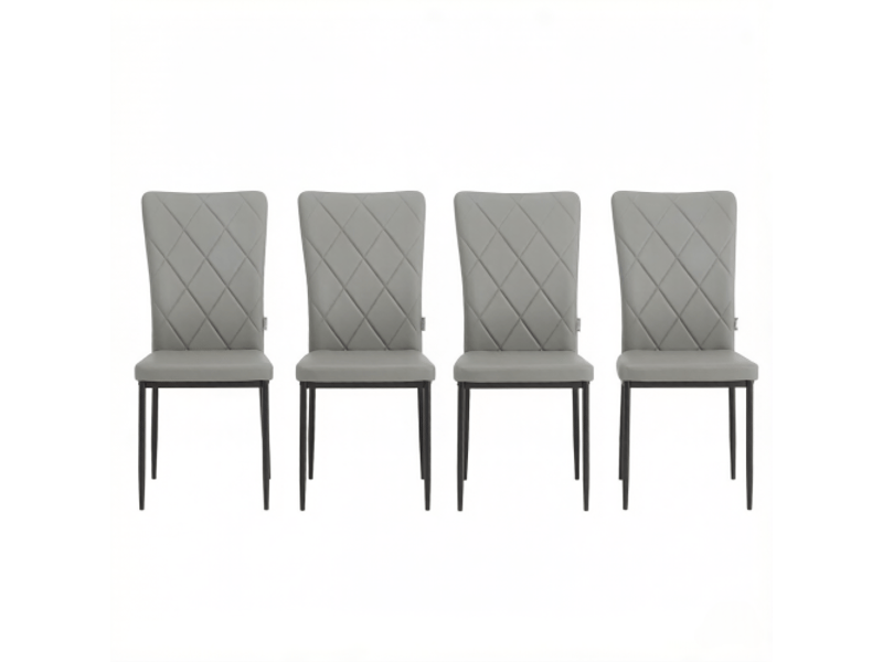 Chaises confortables à haut dossier – salle d'attente, bureau, cuisine, salon, réception – ensemble de 4 - Conforama A