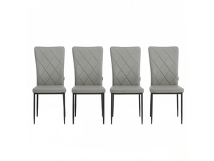 Chaises confortables à haut dossier – salle d'attente, bureau, cuisine, salon, réception – ensemble de 4