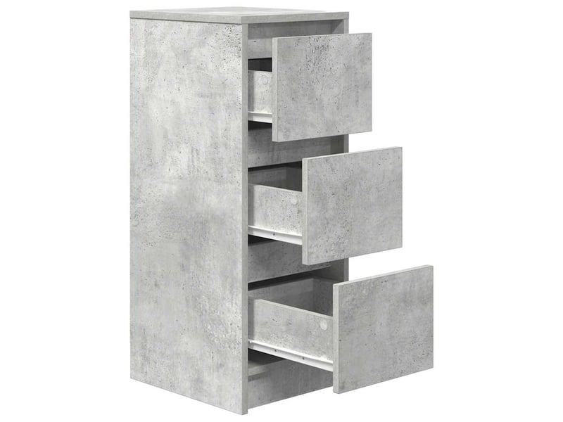  Buffet - bahut - meuble de rangement gris béton 29,5x34x76 cm bois d'ingénierie  - Conforama E