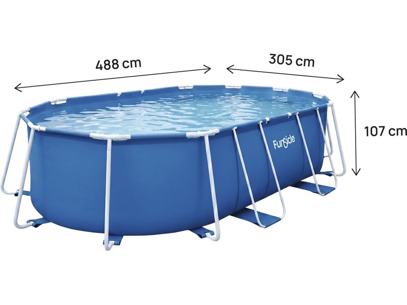  Piscine tubulaire ovale tina - 4,88 x 3,05 x 1,07 m  - Conforama D