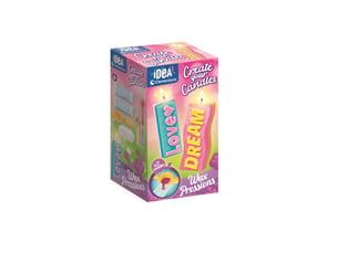 Coffret bougies message waxpressions 2 bougies avec moule double et accessoires