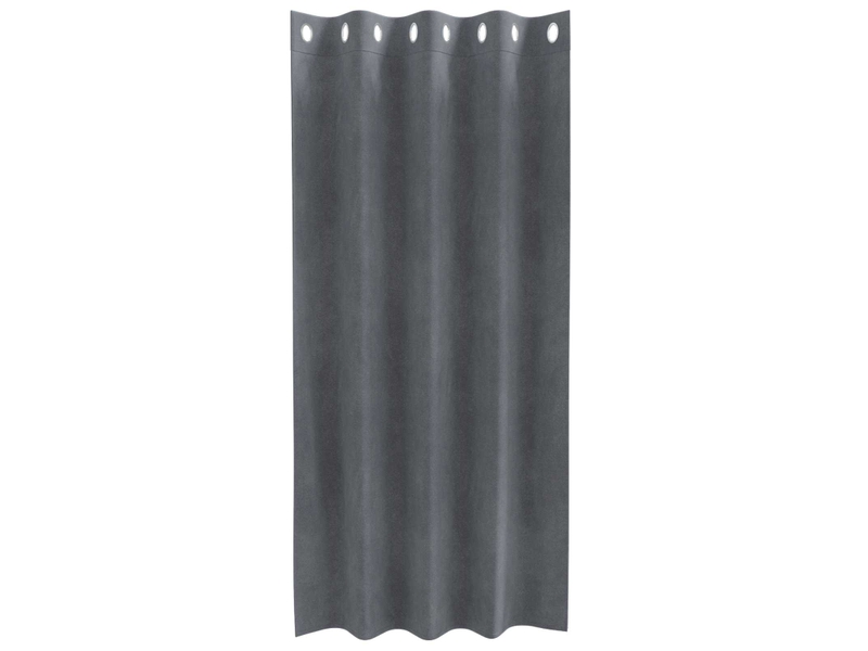  Lot de 2 rideaux, rideaux de fenêtre gris clair 140 x 175 cm velours cf44040  - Conforama D