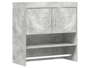 Étagère flottante, étagère suspendue montage mural gris béton 80 x 36 x 80 cm cf42540