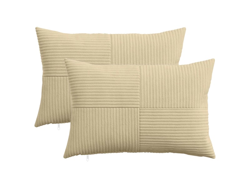  Lot de 2 housses de coussin almelo vert gris 50 x 70 cm cf49416  - Conforama B