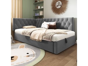 Lit banquette 90x200 cm <strong>HAUSS SPOLE</strong>  <strong></strong> coloris gris
