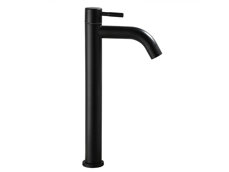  Noir，robinet de lavabo, robinet mitigeur lavabo haut de salle de bains avec bec haut, mitigeur avec raccordement eau froidechaud  - Conforama A