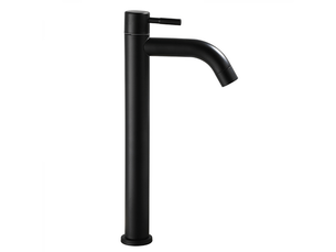 Noir,robinet de lavabo, robinet mitigeur lavabo haut de salle de bains avec bec haut, mitigeur avec raccordement eau froidechaud