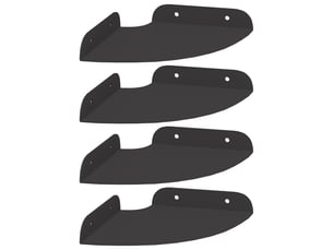 Lot de 4 étagères flottantes d'angle, étagères murales noir 15 x 15 x 2 cm cf41671