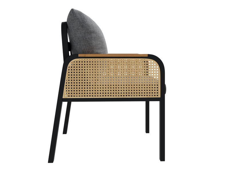 Ensemble salon de jardin moderne, canapé extérieur, fauteuils et coussins - Conforama D