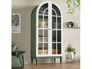 Vitrine coloris vert 3 étagère(s) HAUSS SPOLE - 76 cmx165 cm
