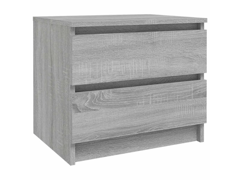  Lot de 2 tables de chevet - cabinet de chevet - table de nuit sonoma gris 50x39x43,5cm bois ingénierie  - Conforama B