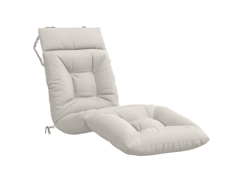  Coussin de transat, coussin pour bain de soleil vianen 100 % polyester blanc 200 x 60 x 8 cm cf56263  - Conforama A