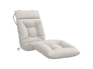 Coussin de transat, coussin pour bain de soleil vianen 100 % polyester blanc 200 x 60 x 8 cm cf56263