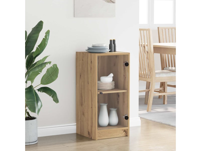  Buffet - bahut - meuble de rangement chêne artisanal 35 x 37 x 76 cm bois d'ingénierie  - Conforama D