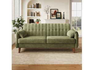 Canapé droit fixe <strong>WISHDOR</strong> <strong></strong> 2 places Polyester vert