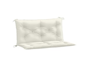 Lot de 2 coussins de banc de jardin, coussins d'assise crème mélangé tissu cf58653