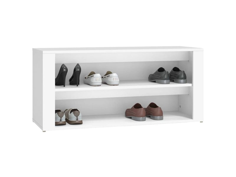 Meuble à chaussures, étagère à chaussures blanc 100x35x45 cm bois d'ingénierie  - Conforama D