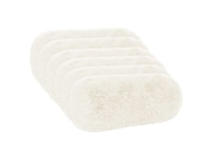 Lot de 6 coussins avec oreiller, coussins décoratifs heerlen blanc fleece pv cf50795
