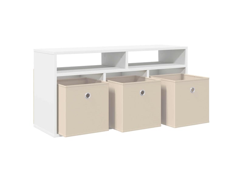  Meuble tv - basboard avec tiroir blanc 87 x 27,5 x 43 cm  - Conforama E
