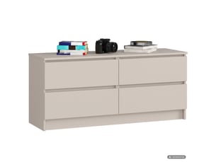 Commode 4 tiroir(s) AKORD Commode K120 coloris beige largeur 120 cm