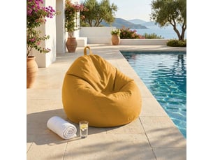 Pouf / repose pied <strong></strong> <strong></strong> orange