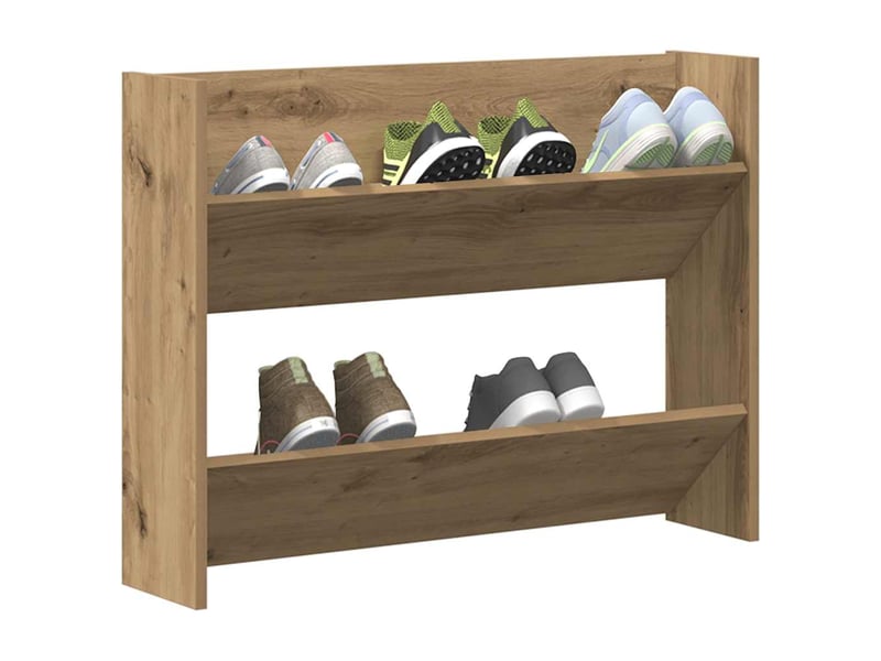  Meuble à chaussure, armoire à chaussures murale chêne artisanal bois d'ingénierie shl6958  - Conforama D