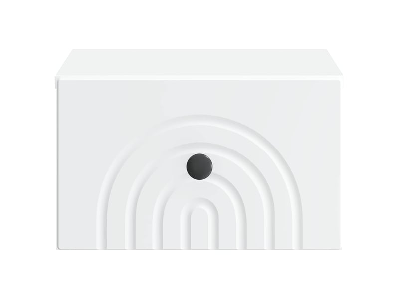  Table de chevet - cabinet de chevet - table de nuit mural avec tiroir blanc 33 x 34,5 x 20 cm  - Conforama D