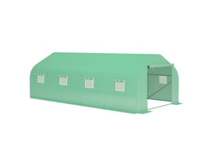 Serre de jardin ou abri de terrasse de type serre 6 x 3 x 2 m pour la culture de plantes et de graines, verte